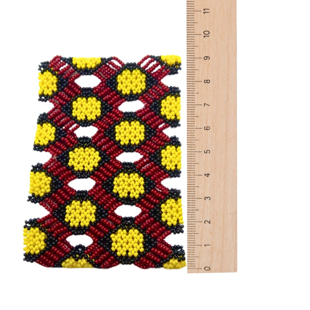 Pulseira de Miçangas Arte Indígena Elástica | Etnia Kaxinawa | 1189