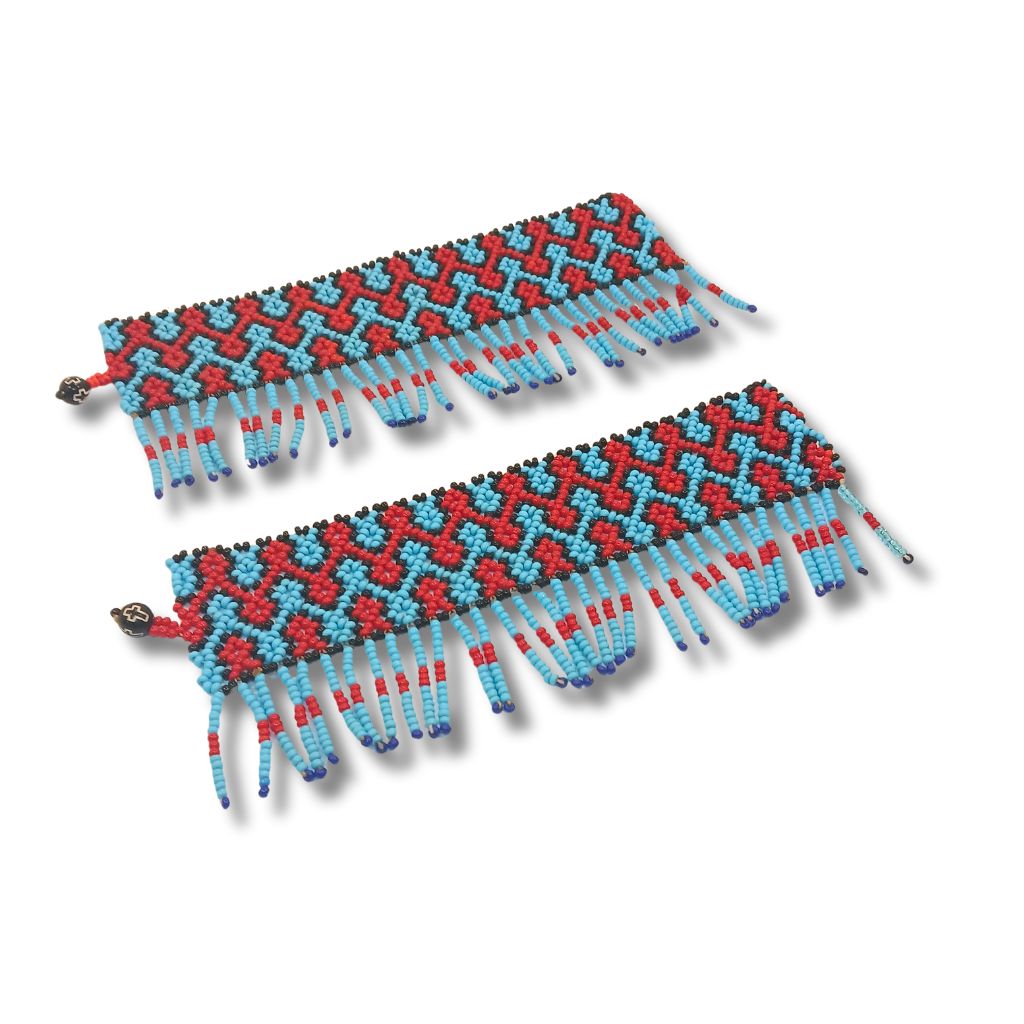 Dupla Tornozeleira de Miçangas Indígena | Huni Kuin | 132113