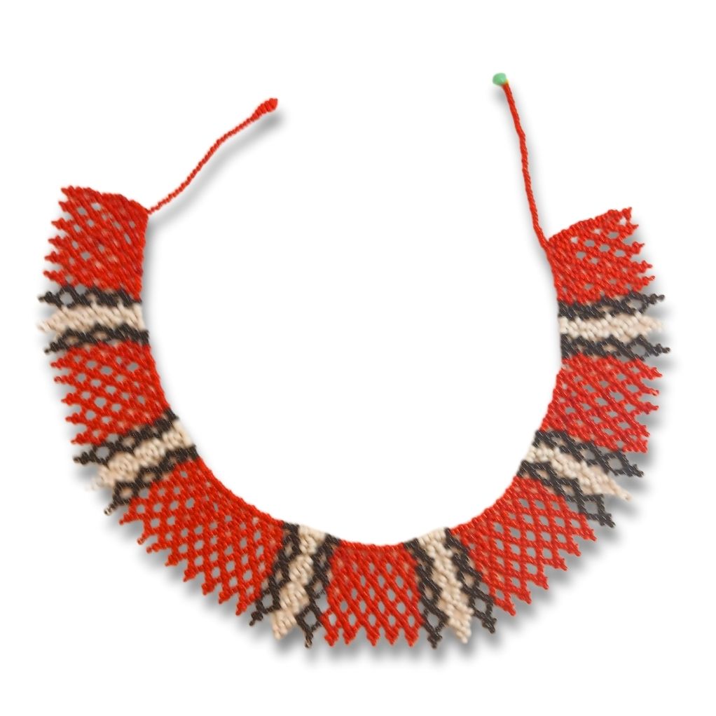 Colar de Miçangas Arte Indigena  Rainha |Waura| 1429
