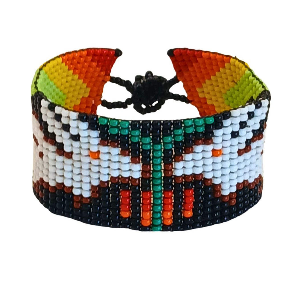 Pulseira de Miçangas Arte Indígena Aberta | Kaxinawa | 448