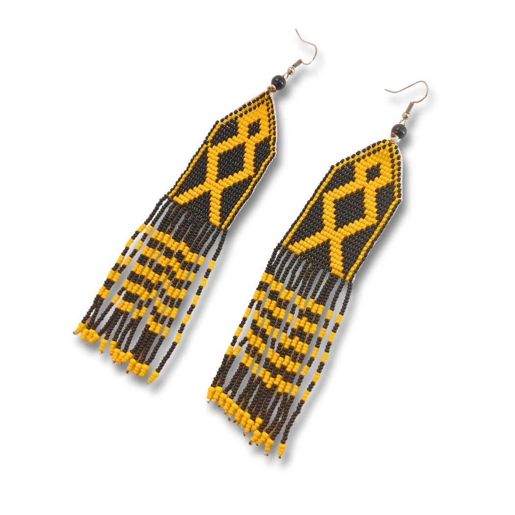 Brincos de Miçangas Arte Indígena |Waura| 1413