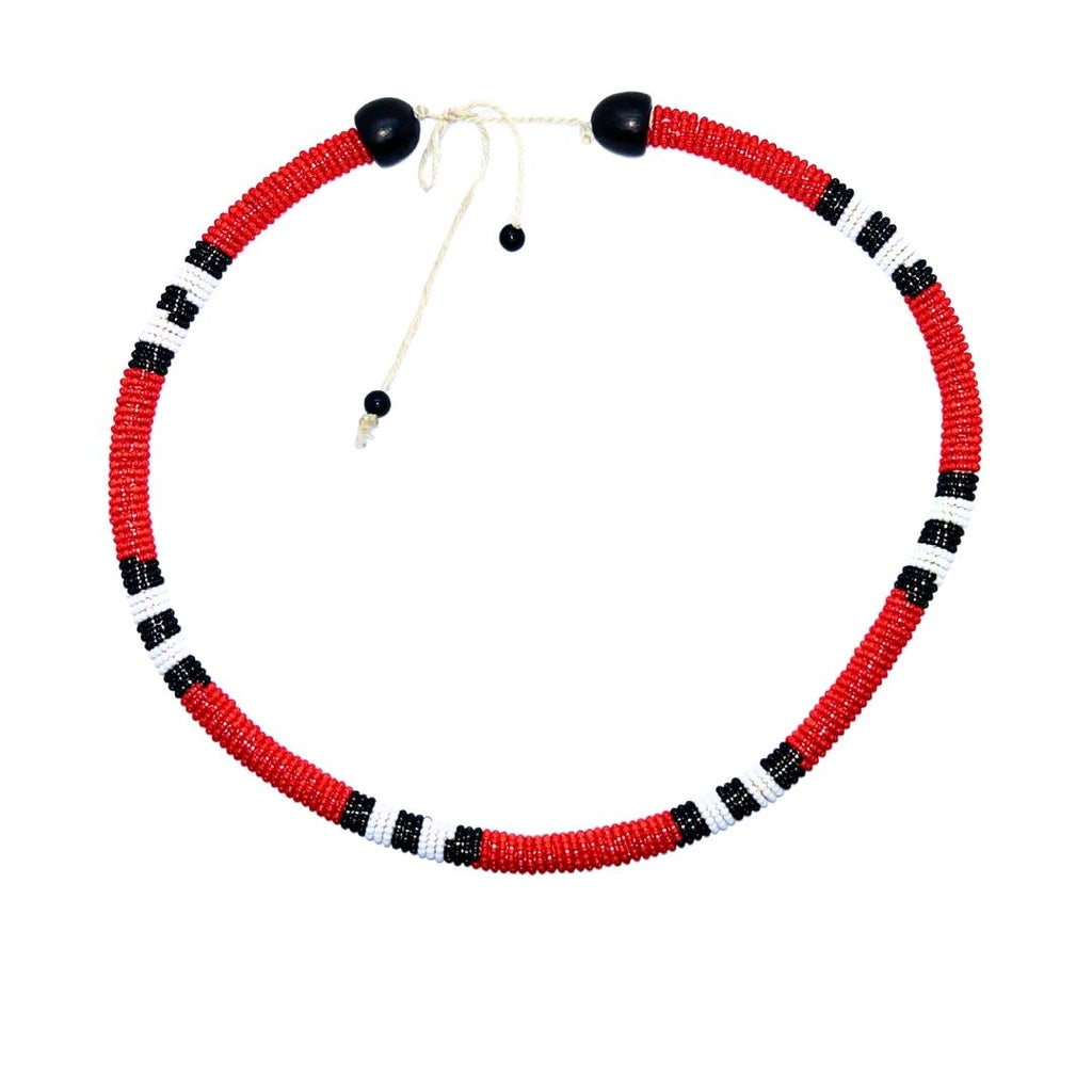 Colar de Miçangas Arte Indígena Coral | Waura | 1029