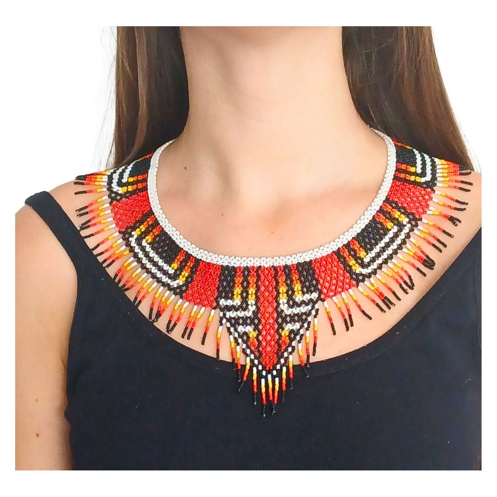 Colar de Miçangas Arte Indígena Fenix | Fulni-ô| 1533