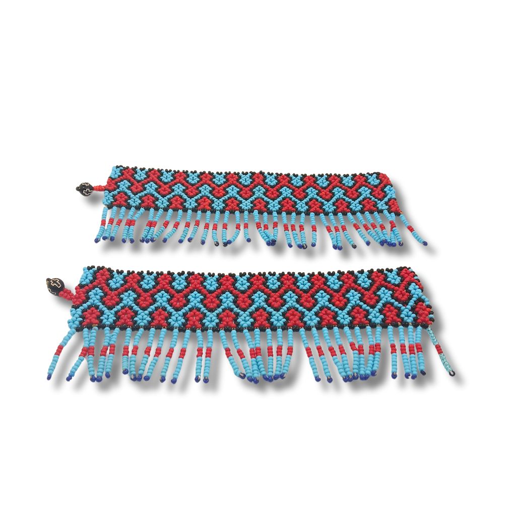 Dupla Tornozeleira de Miçangas Indígena | Huni Kuin | 132113