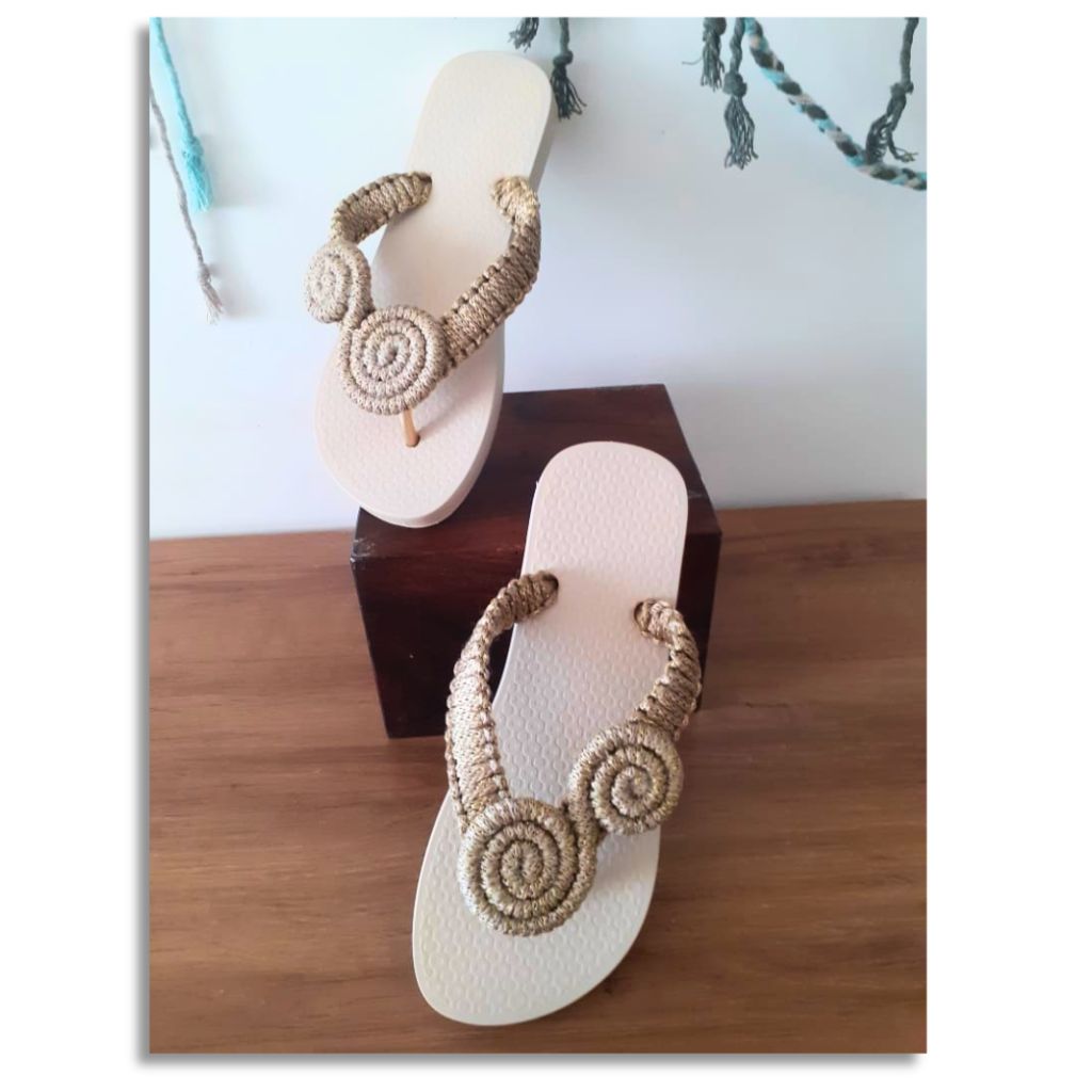 Sandalia Decorada Espiral Linhas | Arte Urbana |  37/38