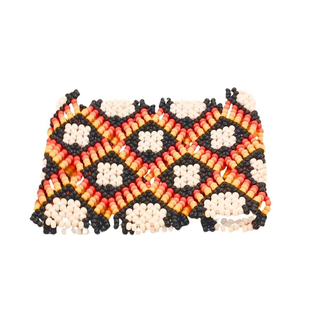 Pulseira de Miçangas Arte Indígena Branco | Waura | 150012