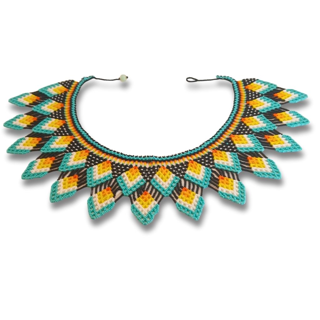 Colar de Miçangas Arte Indigena  Rainha |Waura| 1439