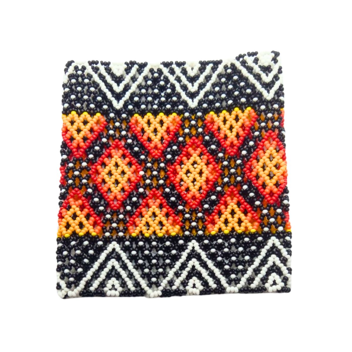 Pulseira de Miçangas Arte Indígena Elástica |Waura| 1373