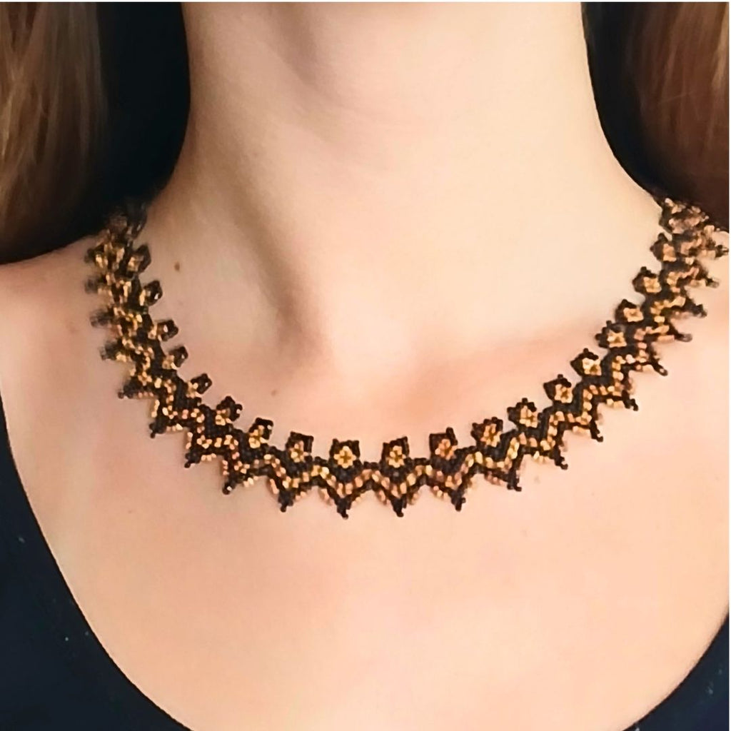 Kit colar, brincos e pulseira de Miçangas Arte Indígena | Waura | 1250