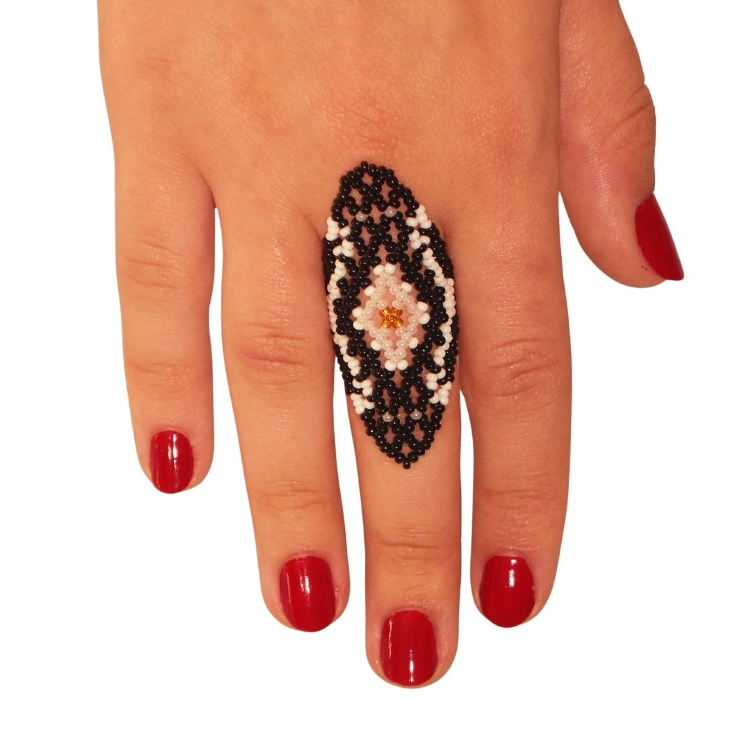 Anel de Miçangas Arte indígena | Etinia Yawanawá | 1157