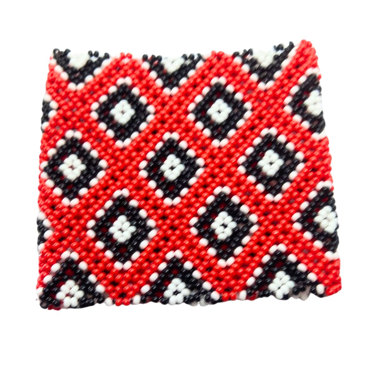 Pulseira de Miçangas Arte Indígena Elástica | Fulni-O | 1307 - 10 cm