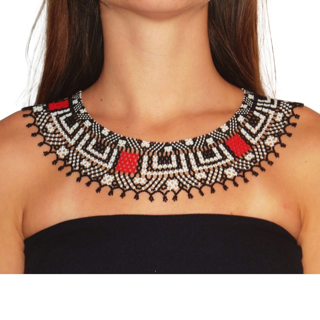 Colar de Miçangas Arte Indígena Rainha |Waura| 915