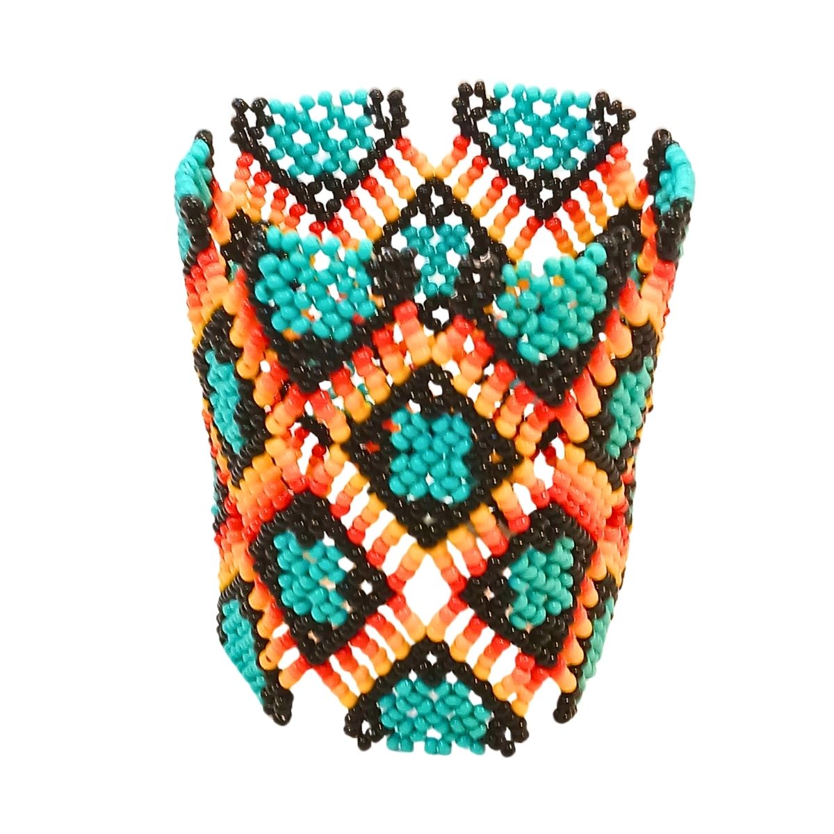 Pulseira de Miçangas Arte Indígena Branco | Waura | 150013