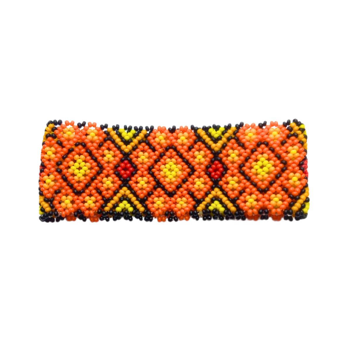 Pulseira de Miçangas Arte Indígena Elástica |Waura| 1397