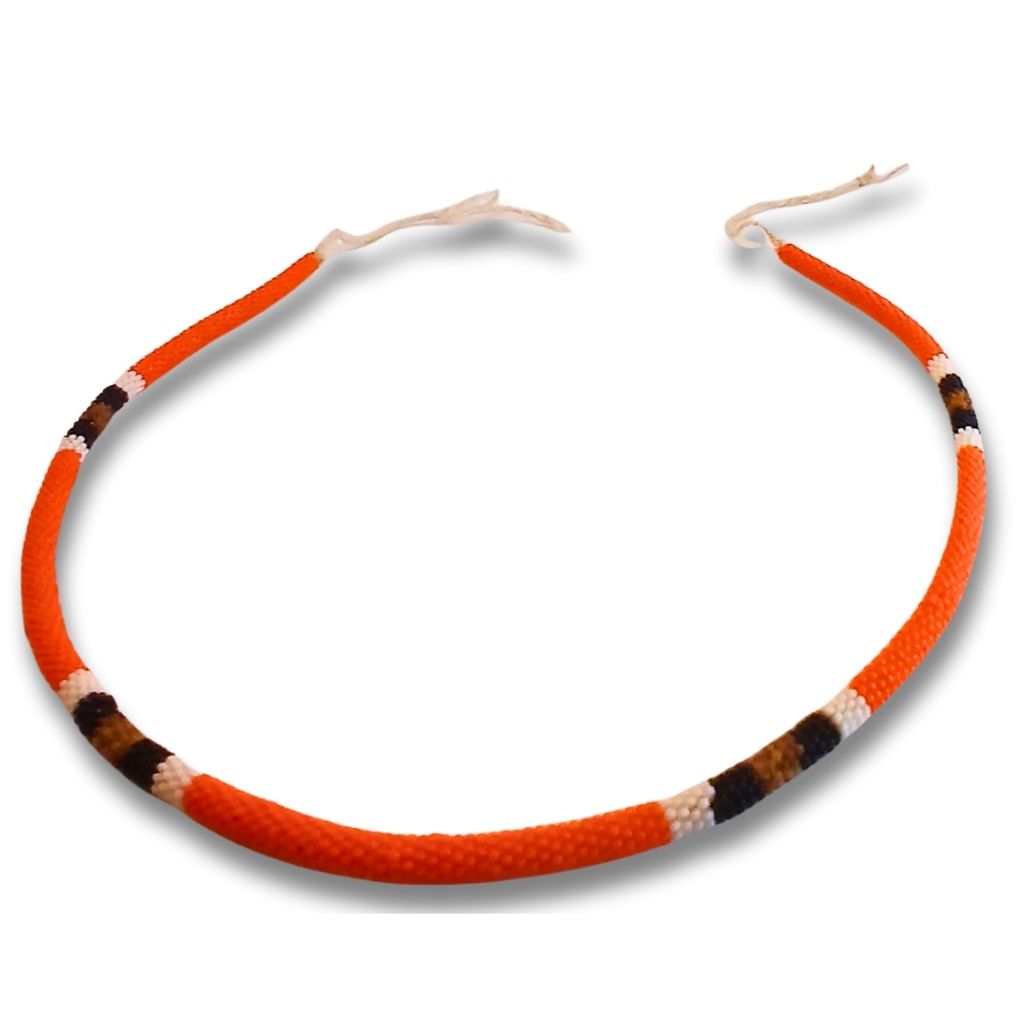 Colar de Miçangas Arte Indígena Coral | Kaxinawa | 1031