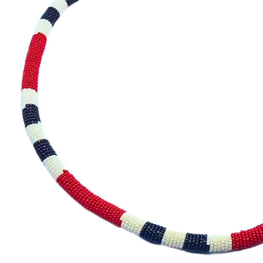 Colar de Miçangas Arte Indígena Coral | Waura | 1029