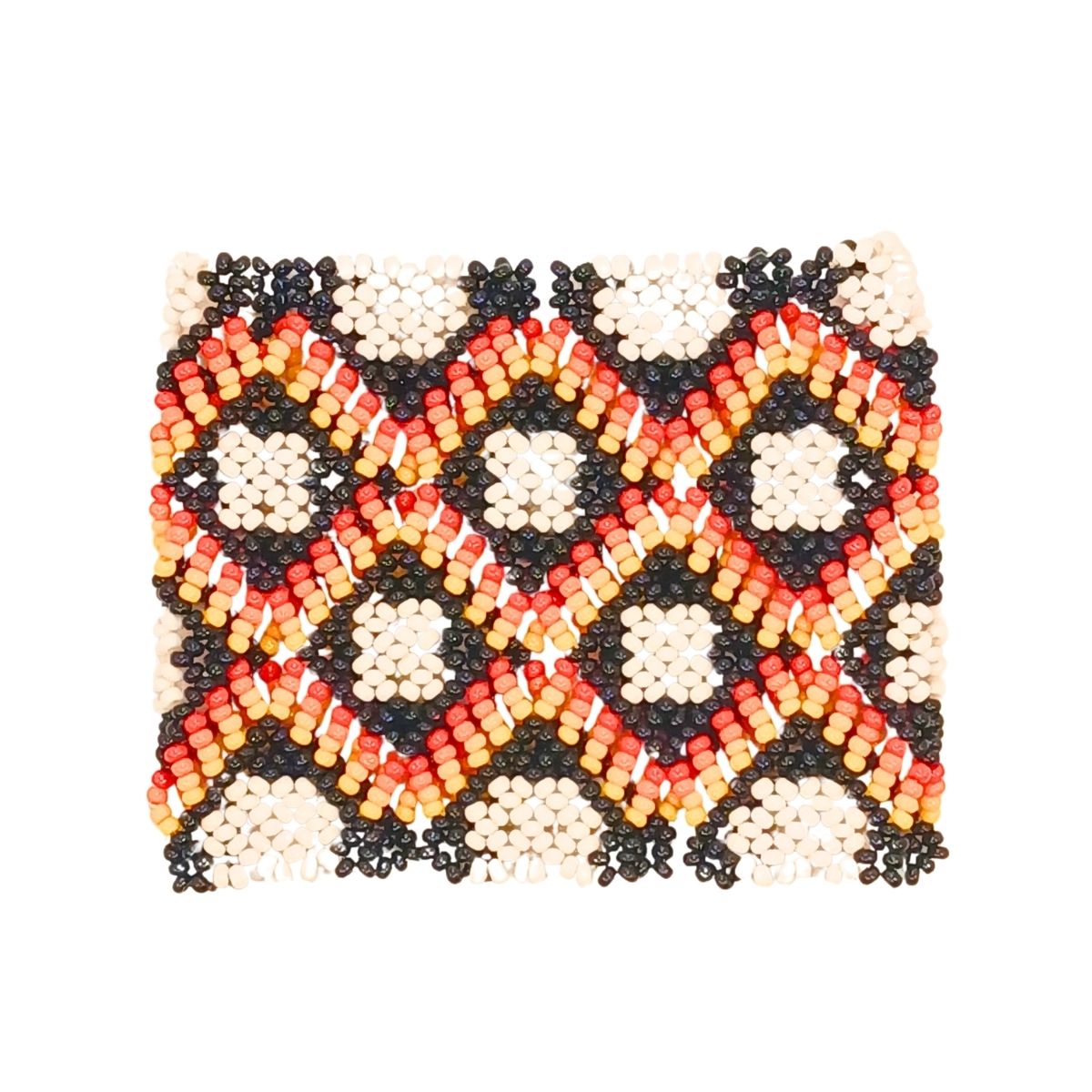 Pulseira de Miçangas Arte Indígena Branco | Waura | 150012