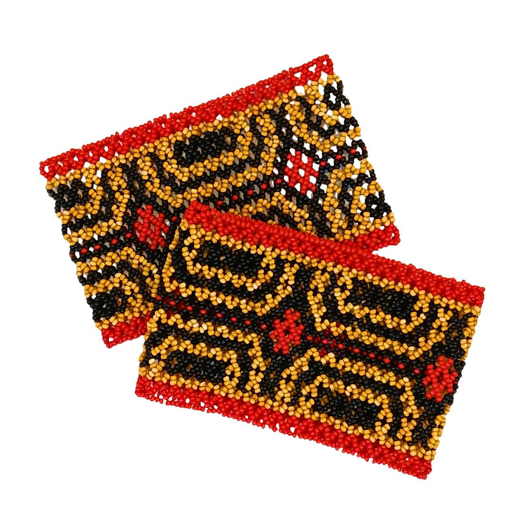 Pulseira de Miçangas Arte Indígena Elástica |Waura| 1209