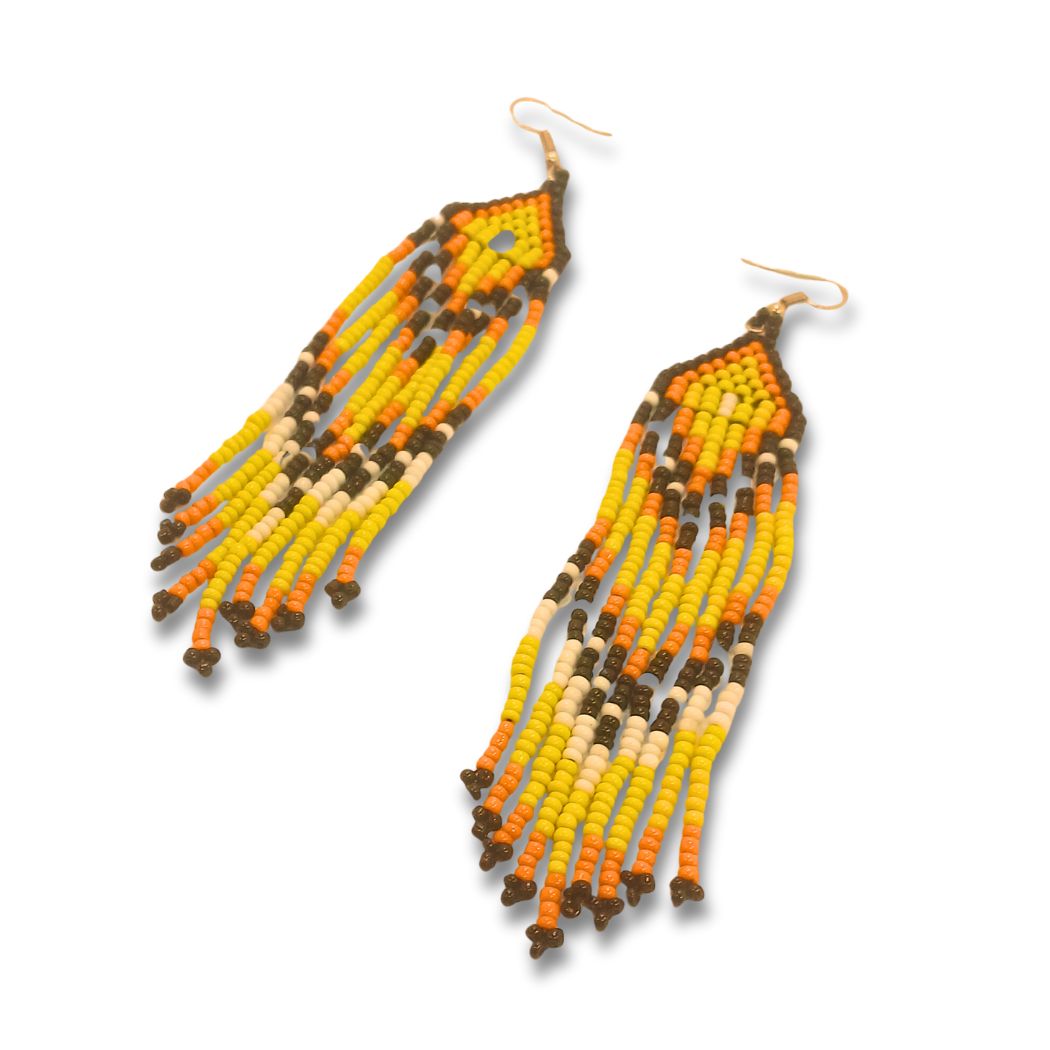 Brincos de Miçangas Arte Indígina | Fulni-Ô | 397