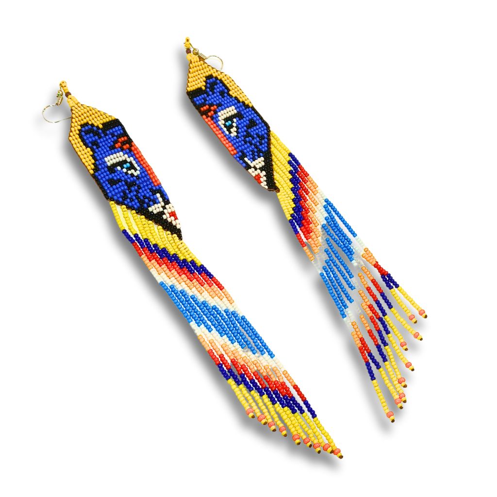 Brincos de Miçangas Onça Arte Indígina | Canela | 132109