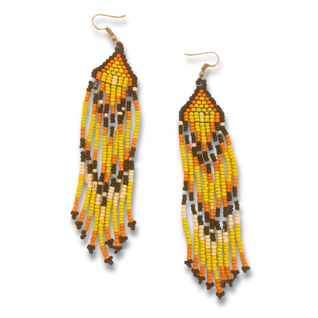 Brincos de Miçangas Arte Indígina | Fulni-Ô | 397