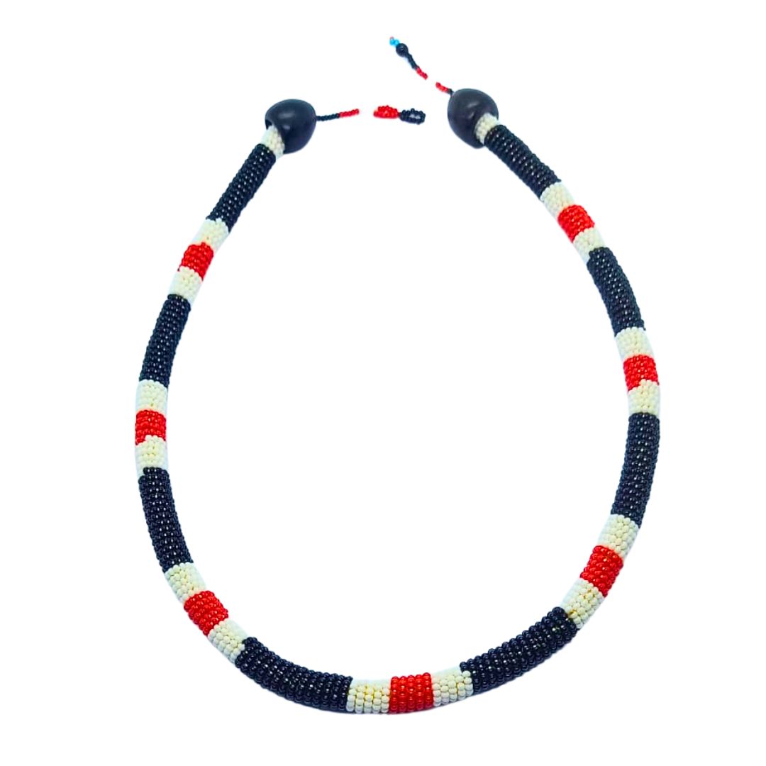 Colar de Miçangas Arte Indígena Coral | Kaxinawa | 1035 - colar 04