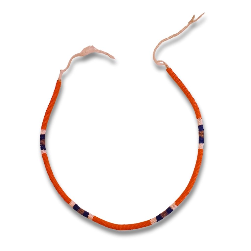 Colar de Miçangas Arte Indígena Coral | Kaxinawa | 1031