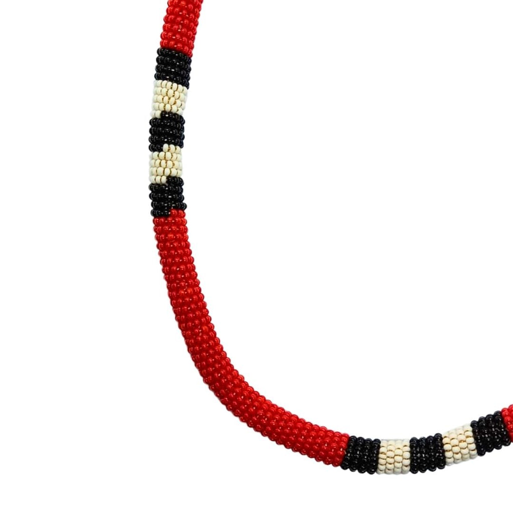 Colar de Miçangas Arte Indígena Coral | Waura | 1029