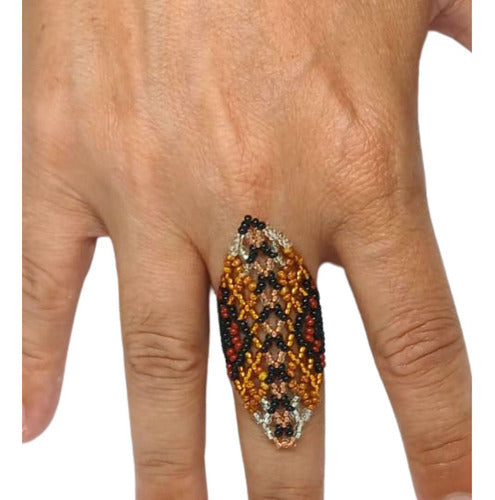 Anel de Miçangas Arte indígena | Etinia Yawanawá | 1157