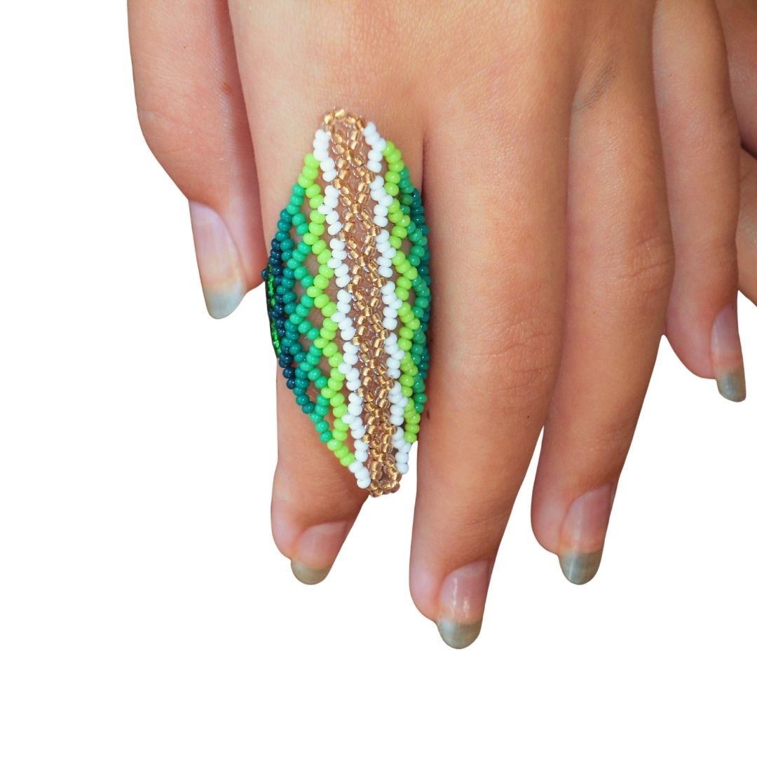 Anel de Miçangas Arte indígena | Etinia Yawanawá | 1157